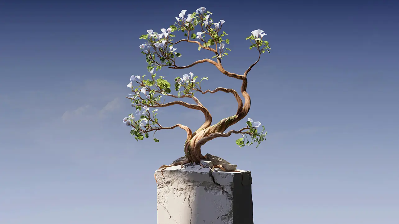 Sculpted Grace in Bloom