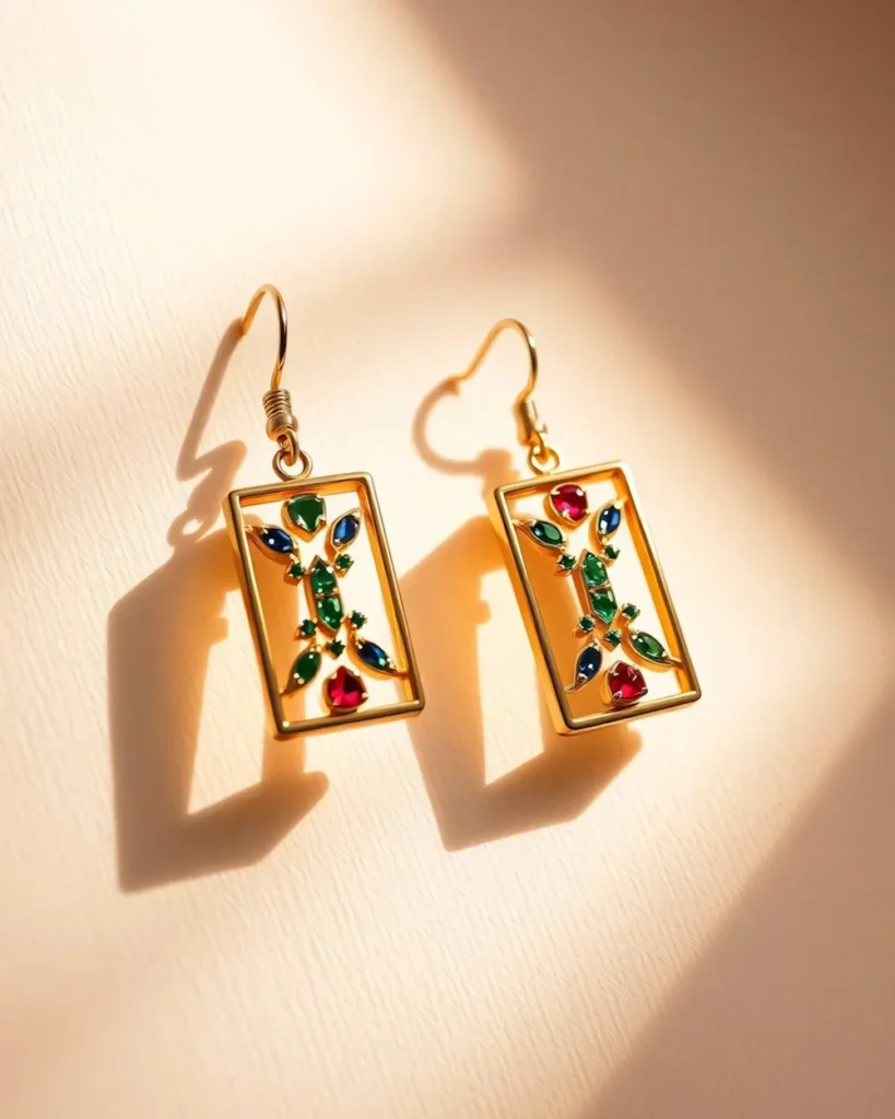 Abstract Gold Earrings