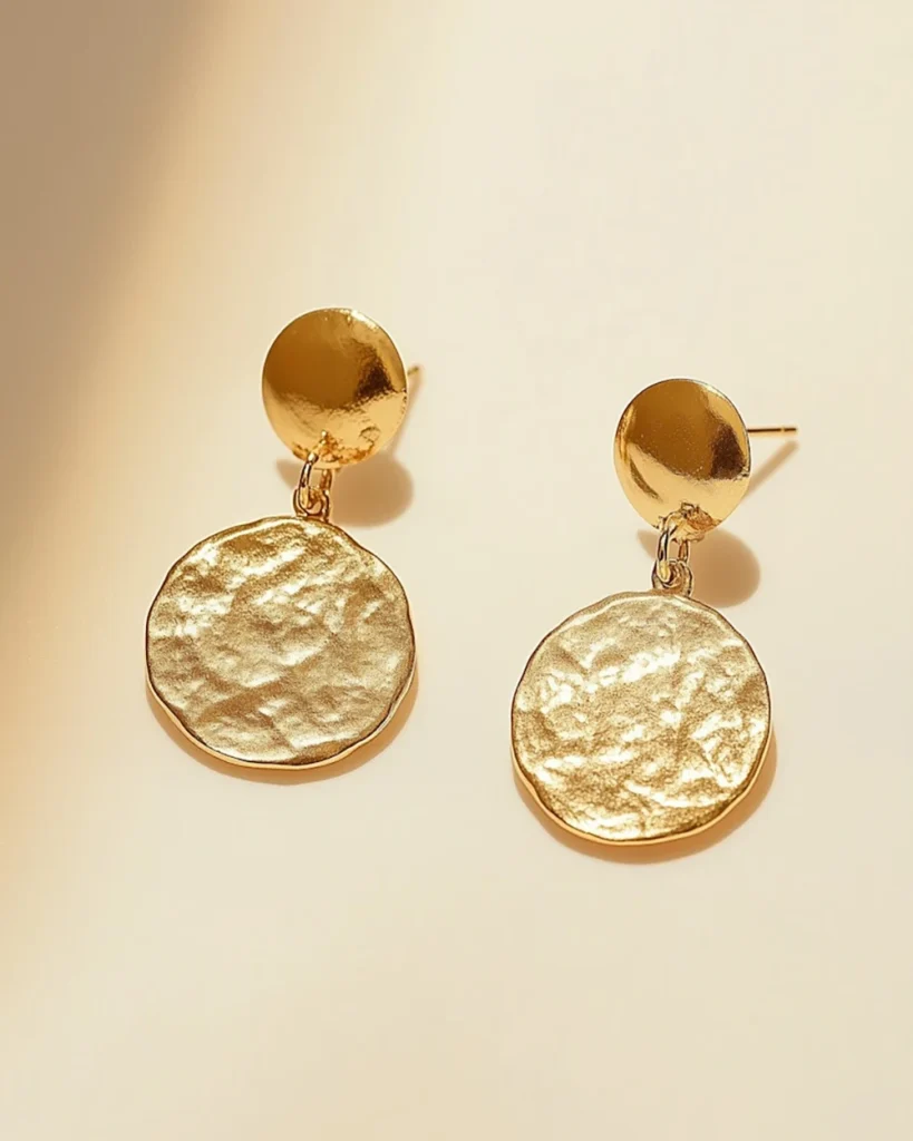 Coin Drop Earrings 18k