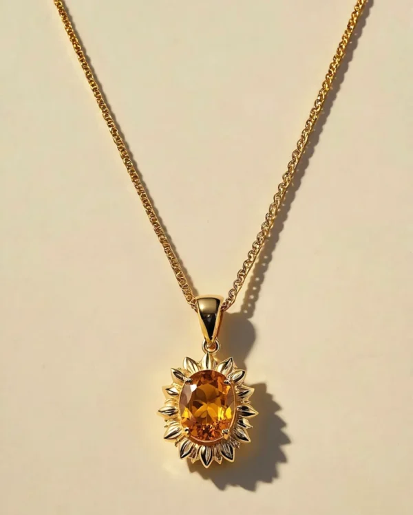 Sunflower Pendant Necklace