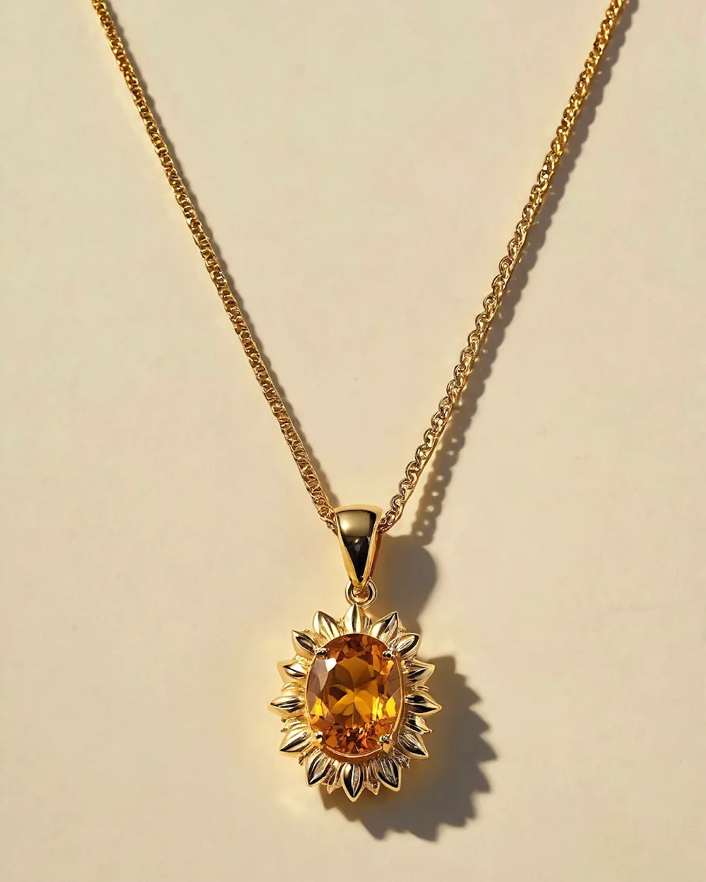 Sunflower Pendant Necklace
