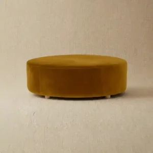 Velvet Round Ottoman
