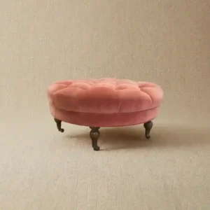Pink Footstool Ottoman