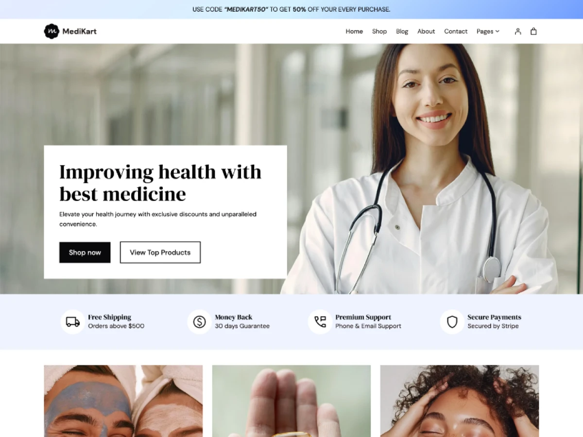 MediKart – WooCommerce theme for pharmacy, medical stores, and online medicine shops