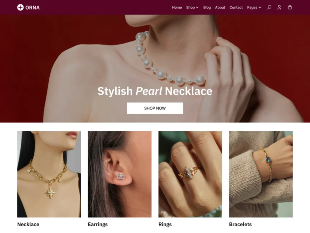 ORNA theme for all kind of jewelery, luxury, diamond store