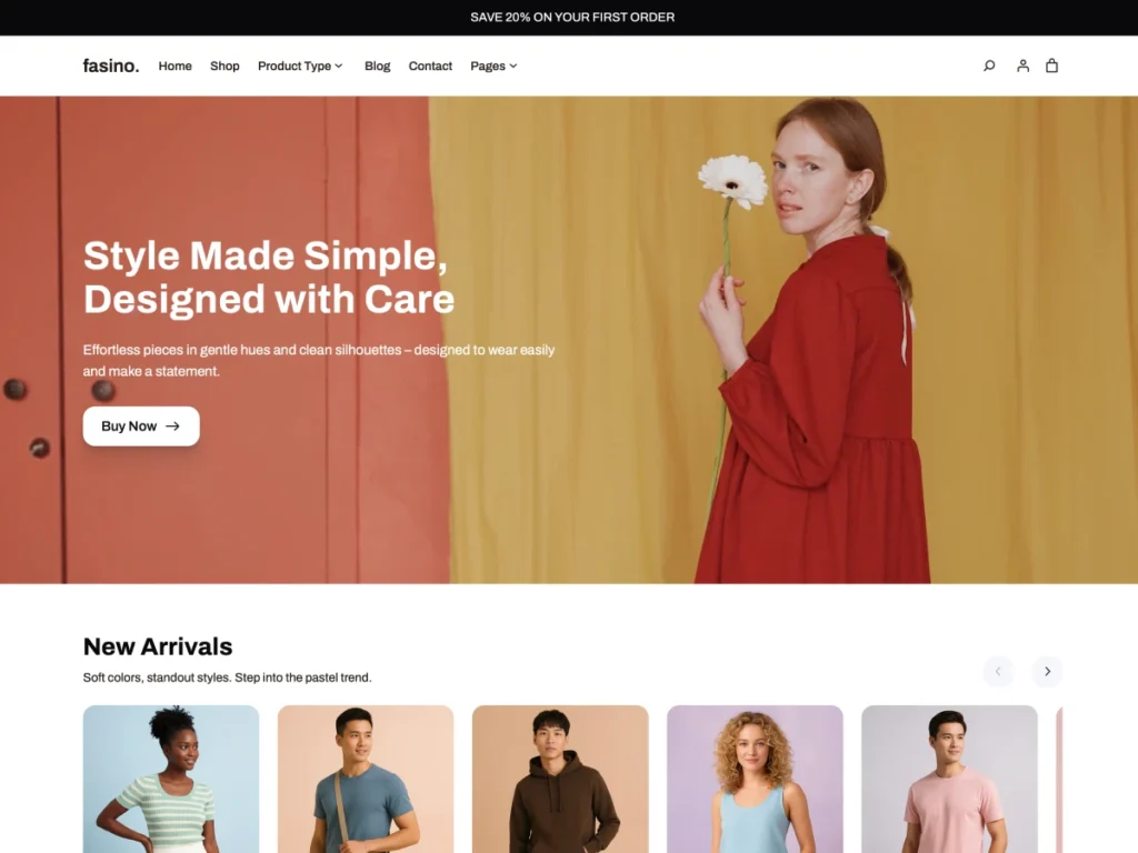 Fasino Theme - WooCommerce theme for fashion, appereal