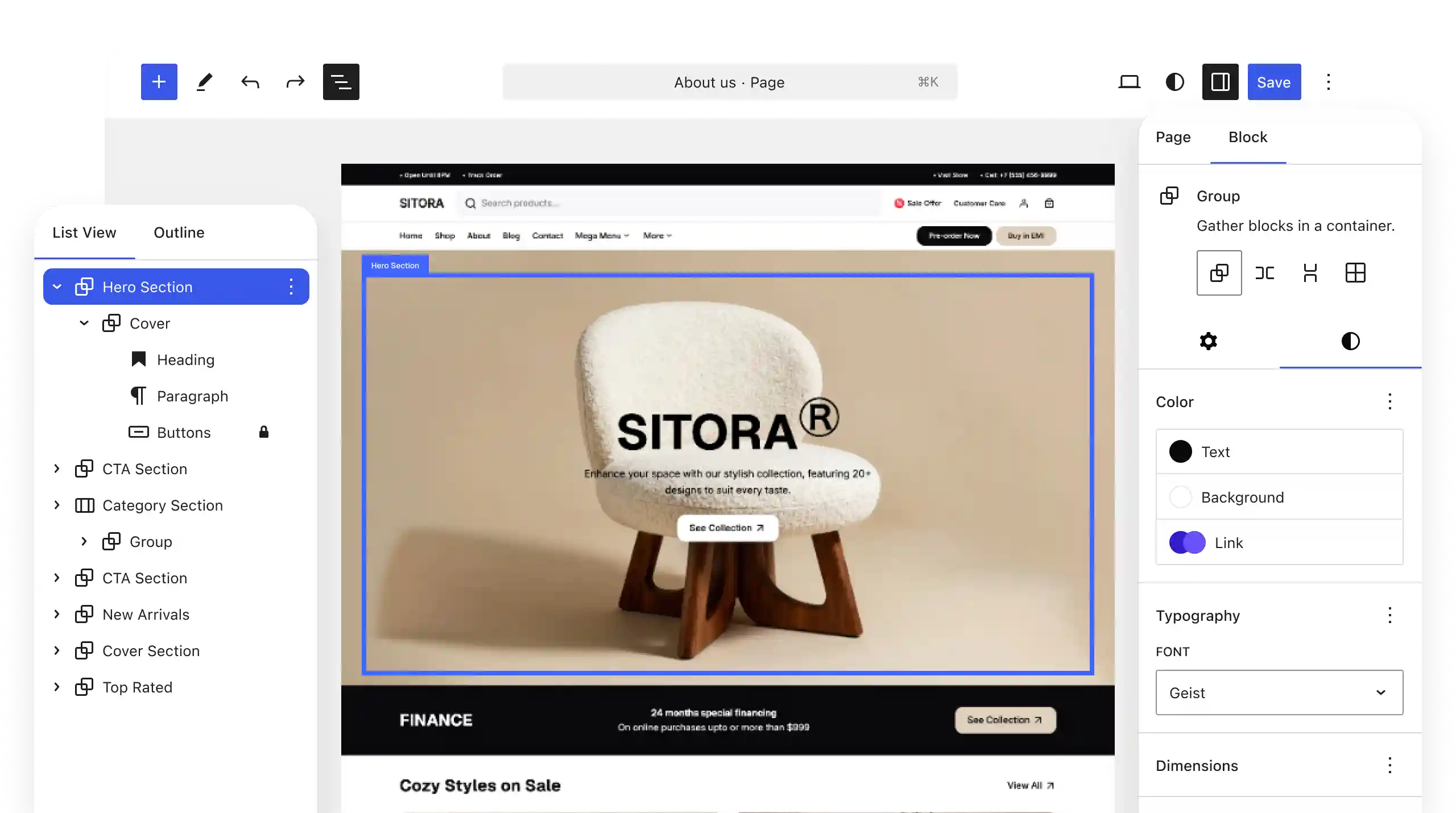 Easy to edit using SpadeThemes editor