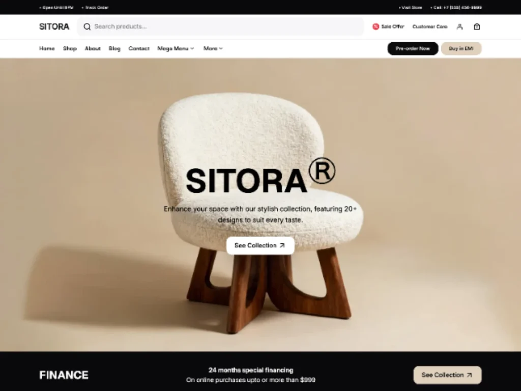 Sitora Theme - WooCommerce theme for furniture, decor, architecture, home, etc